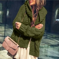 Royallove Women есен и зимно яке солиден цветно плетено жилищен пуловер пуловер яке за жени от жилетка пуловер